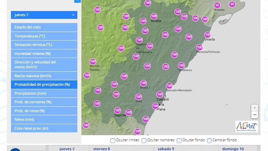 Lluvia en la recta final de la Magdalena: Aemet prevé dos días pasados por agua