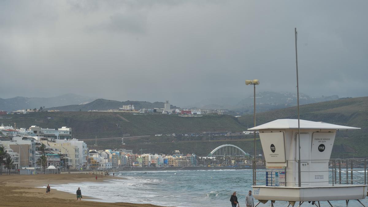 Tiempo en la playa de Las Canteras (2/12/2022)