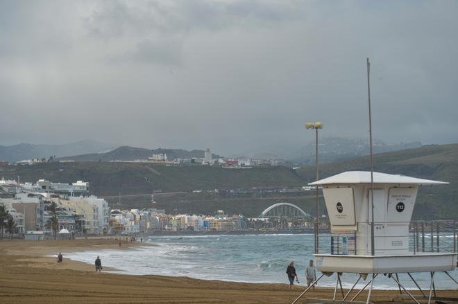 Tiempo en la playa de Las Canteras (2/12/2022)