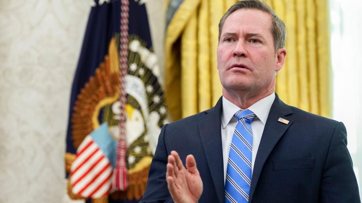 Mike Waltz, Consejero de Seguridad Nacional de los Estados Unidos, en el Despacho Oval.