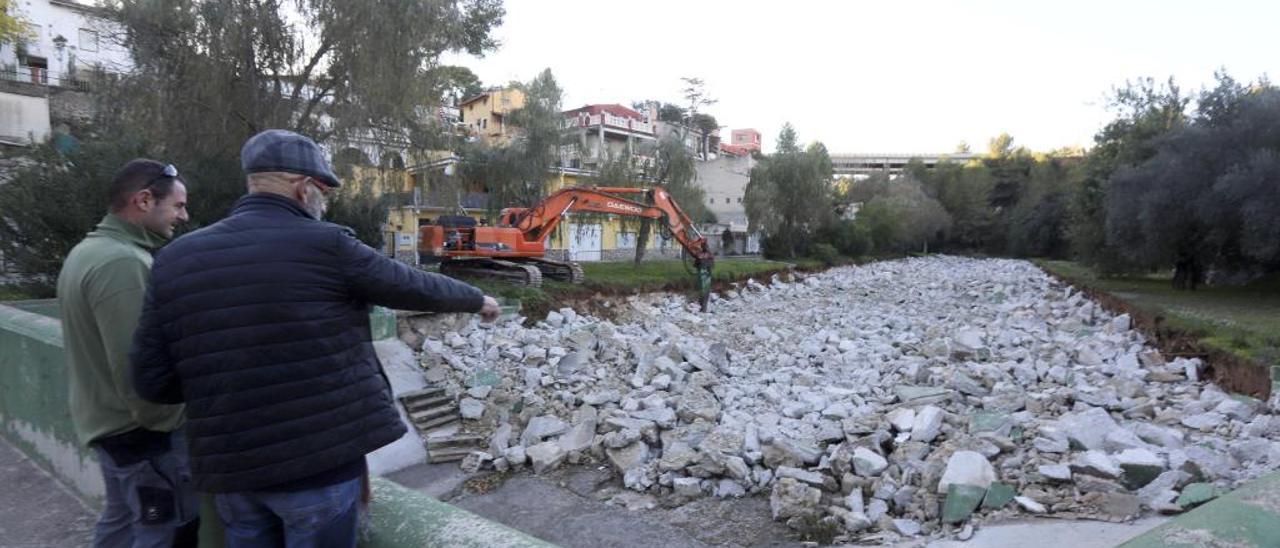 Obras de la primera fase del proyecto de recuperación del río Sants, el año pasado.