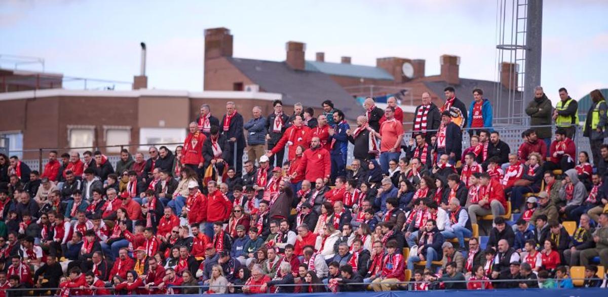 Aficionados del Real Murcia en las gradas de Santo Domingo