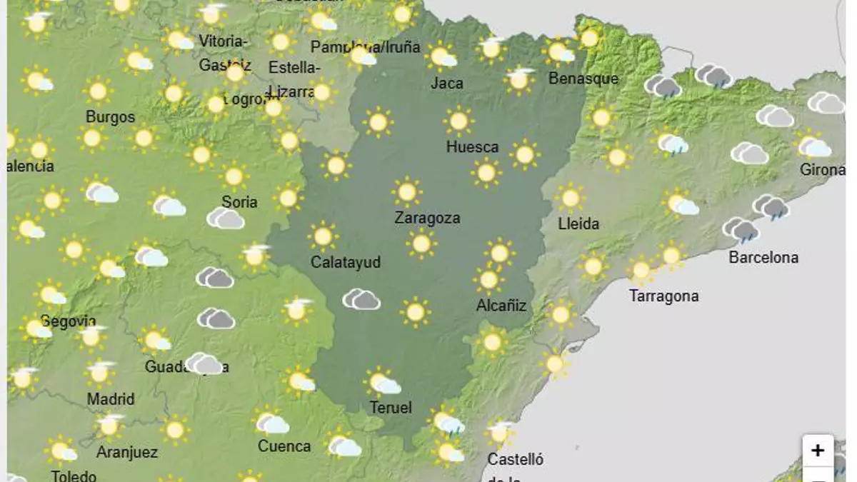 Alerta por tormentas en Aragón este sábado: Teruel en aviso amarillo