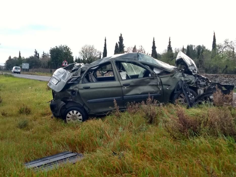 Accidente en la carretera vieja de Sineu