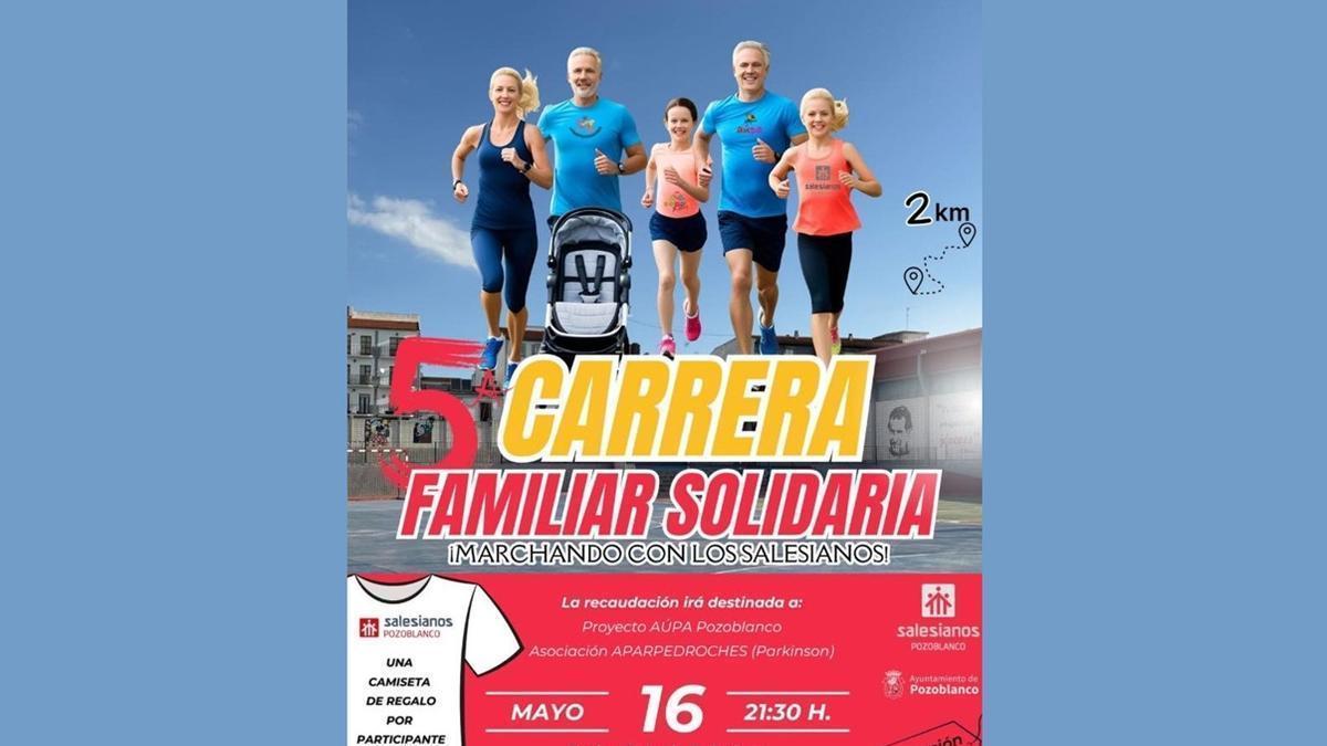 Cartel de la 5ª Carrera Familiar Salesiana en Pozoblanco.