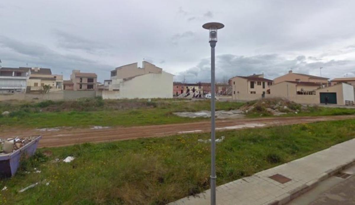Vista de la zona donde se construirán las viviendas públicas en sa Pobla.