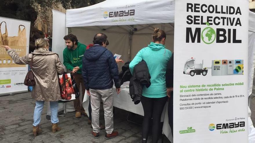 La carpa informativa se ha instalado en la misma plaza de Cort.