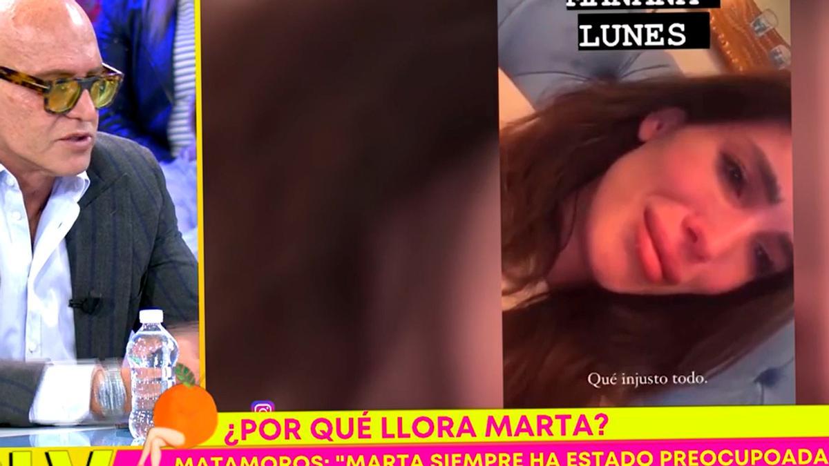 La novia de Kiko Matamoros publica un vídeo por error llorando y saltan las alarmas: "Se pasan de castaño oscuro”