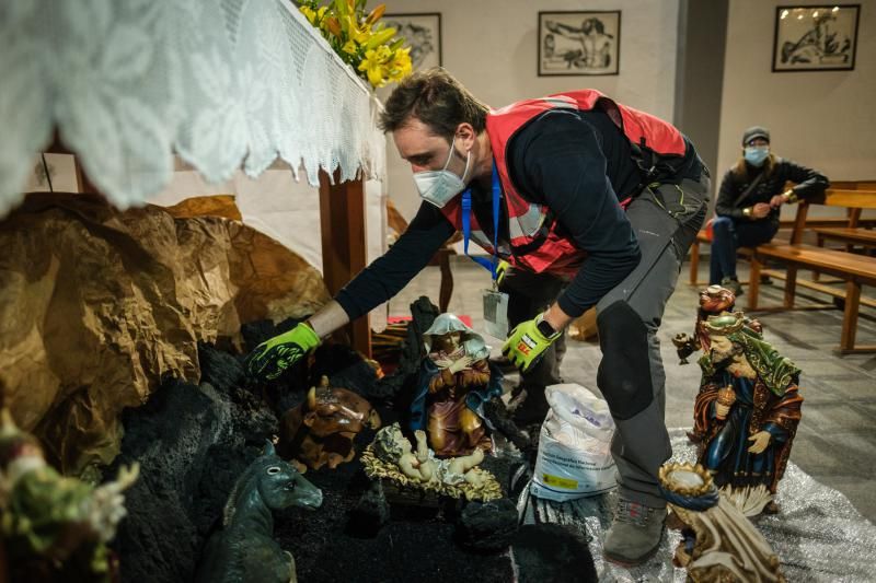 Pesebre volcánico del IGN con la Iglesia Tajuya