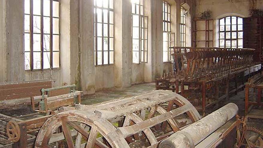 Una vista interior del edificio de la Fàbrica Nova, situado en Sóller.