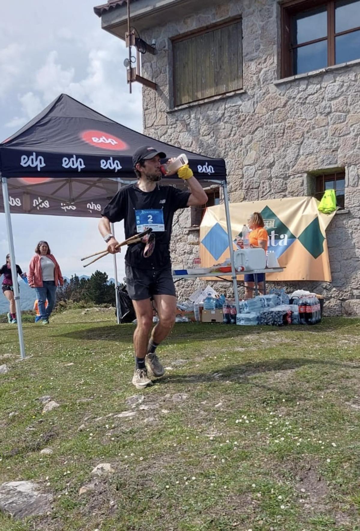 Manu Merillas, en la Xtreme Lagos de Covadonga.