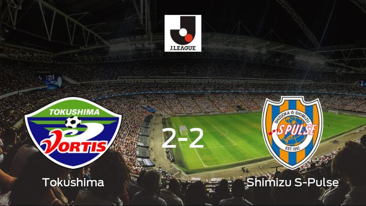 El Tokushima Vortis y el Shimizu S-Pulse empatan 2-2 y se reparten los puntos