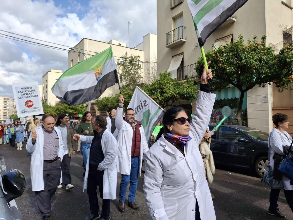 Huelga de médicos en Badajoz.