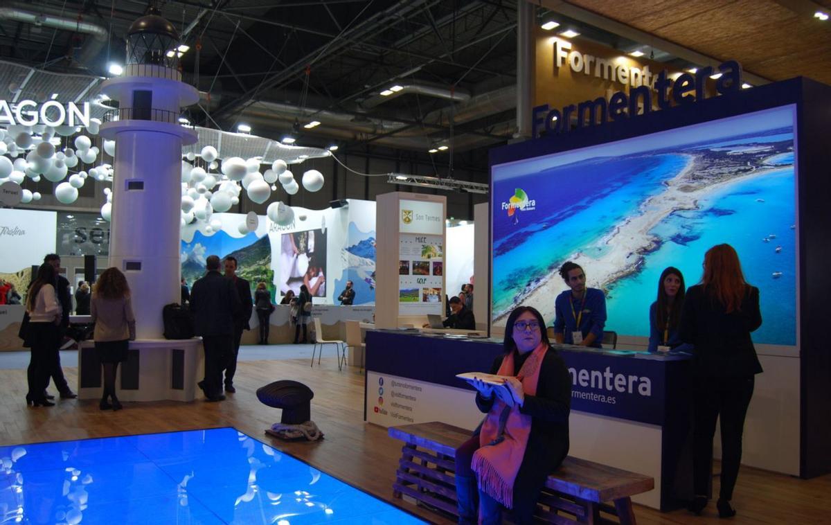 Mostrador de Formentera en el estand de Fitur en la feria de 2020. | M. TORRES