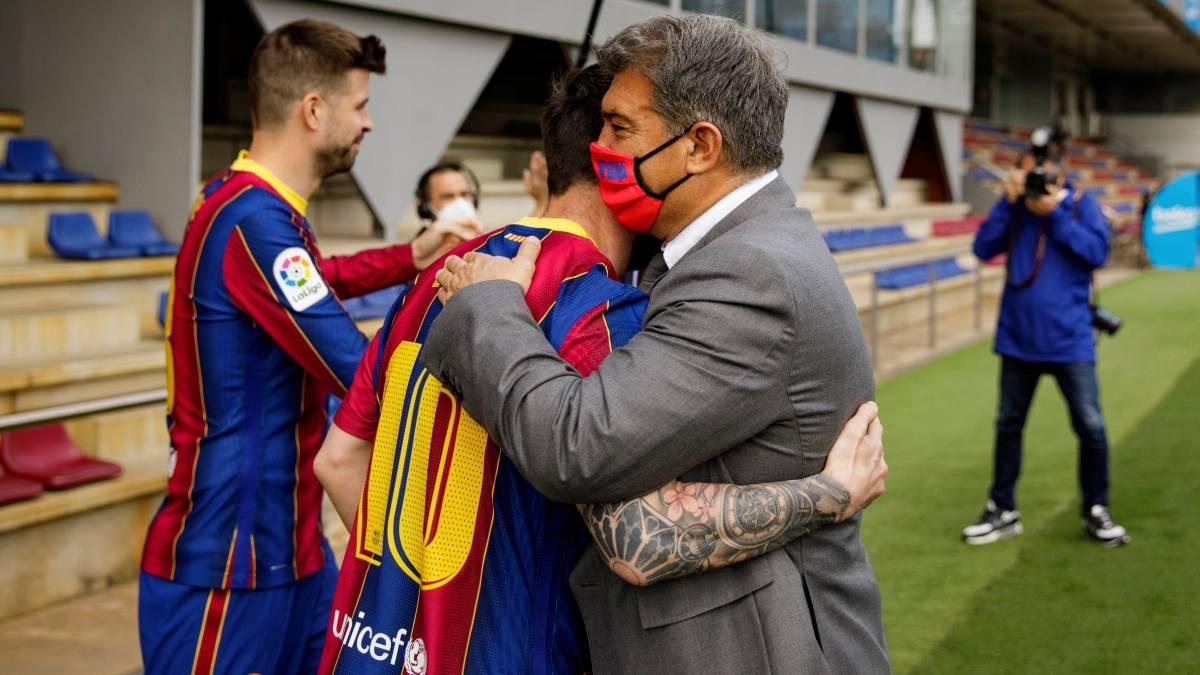 Laporta: "Messi se quería quedar en el Barça"