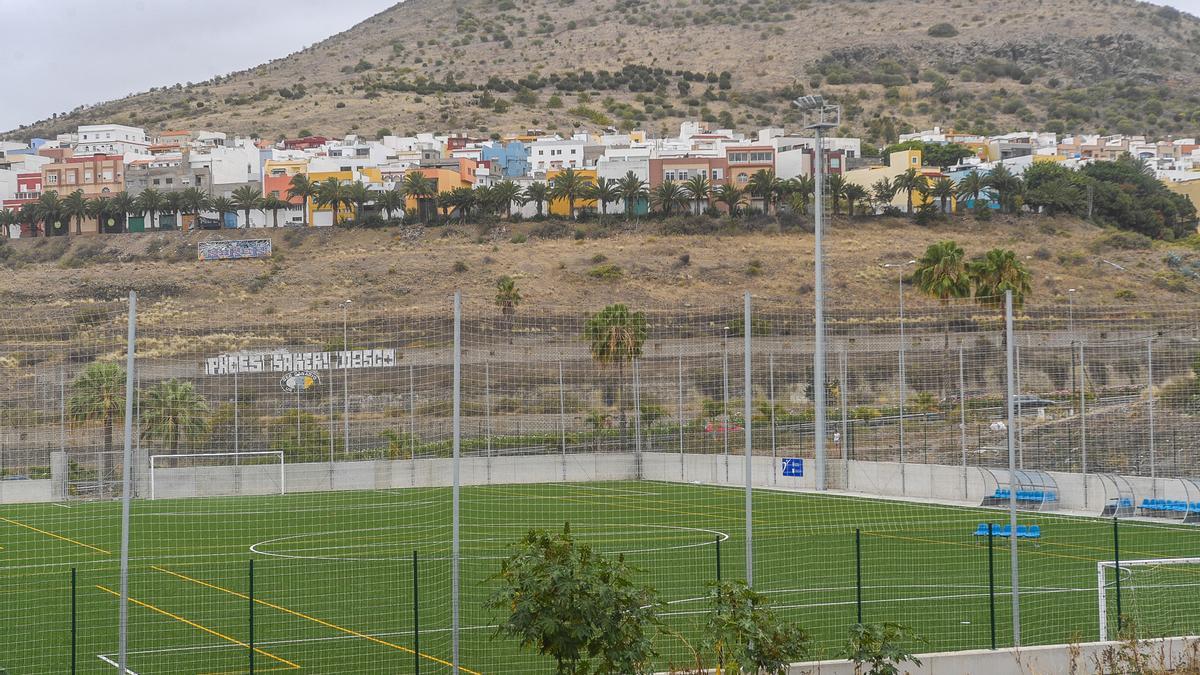 Campo de fútbol en el barrio de La Suerte, en Las Palmas de Gran Canaria