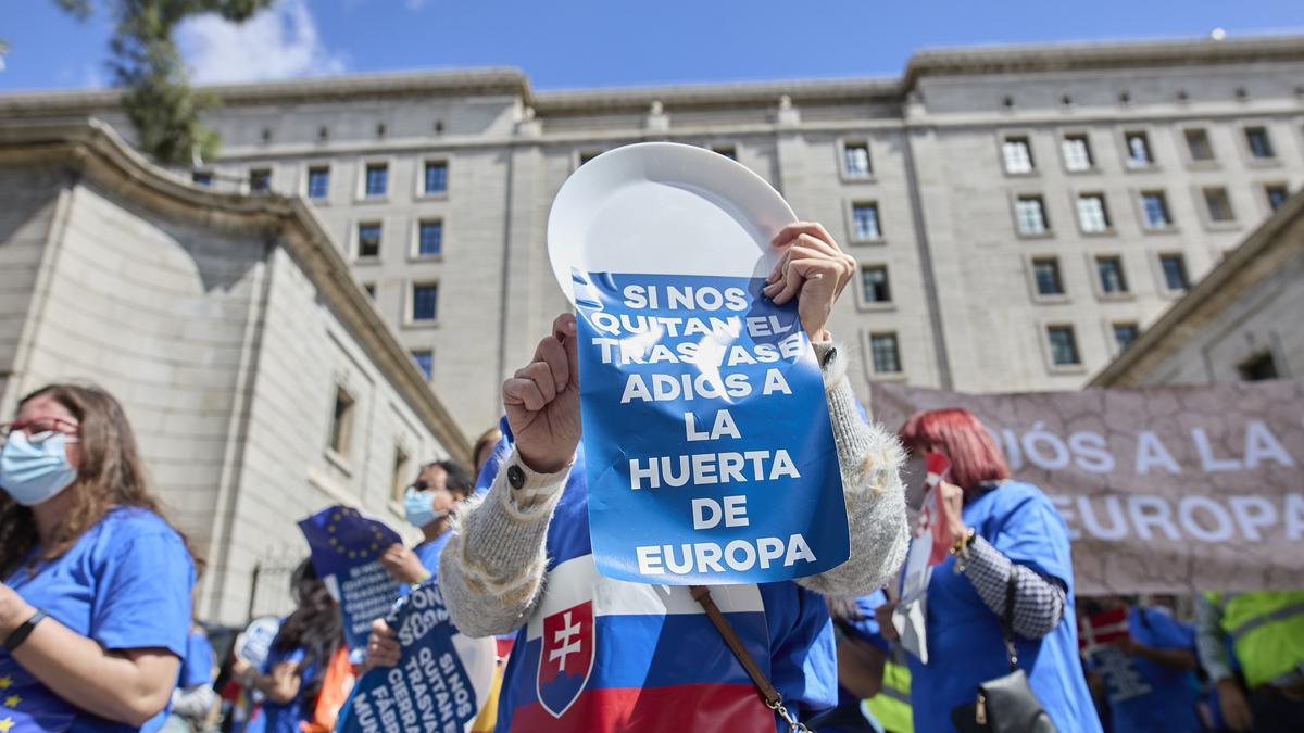 Manifestación de regantes en Madrid