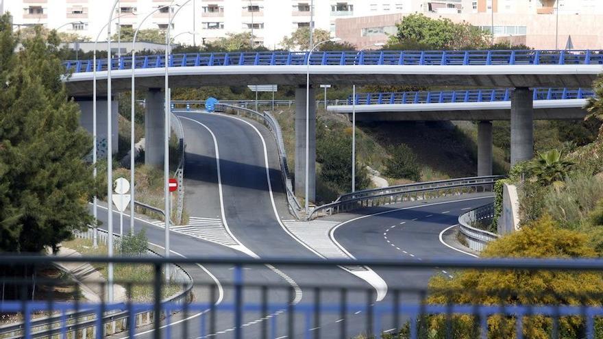 Calles desiertas en Málaga el pasado sábado.