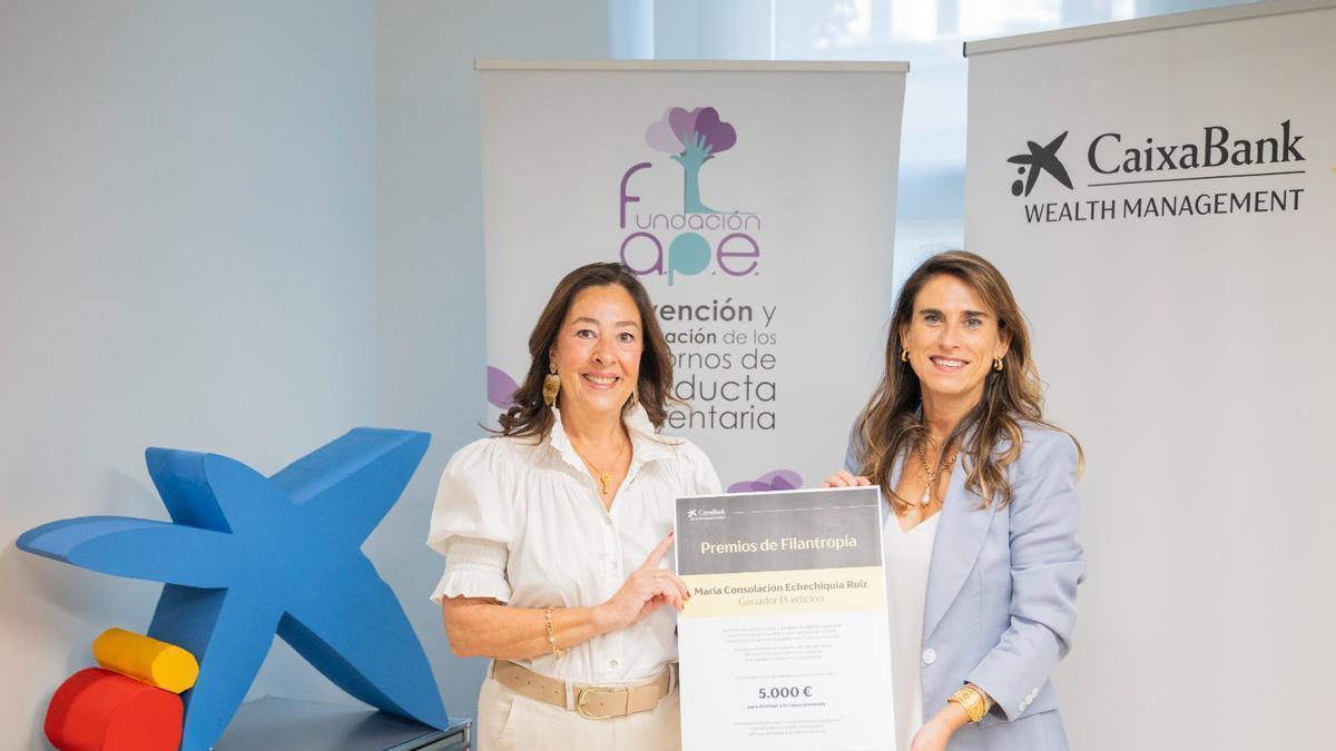 La Fundación APE es reconocida en los Premios de Filantropía de CaixaBank Wealth Management en la Territorial Ebro