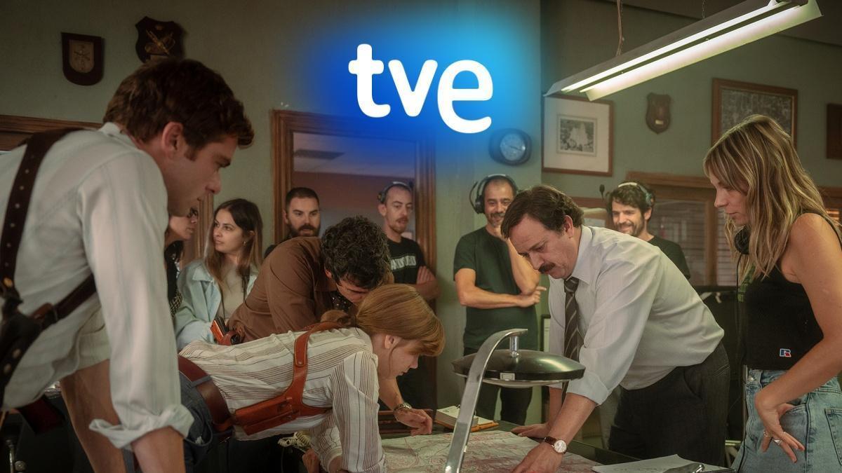 Imagen del rodaje de Asuntos internos, la nueva serie de RTVE.