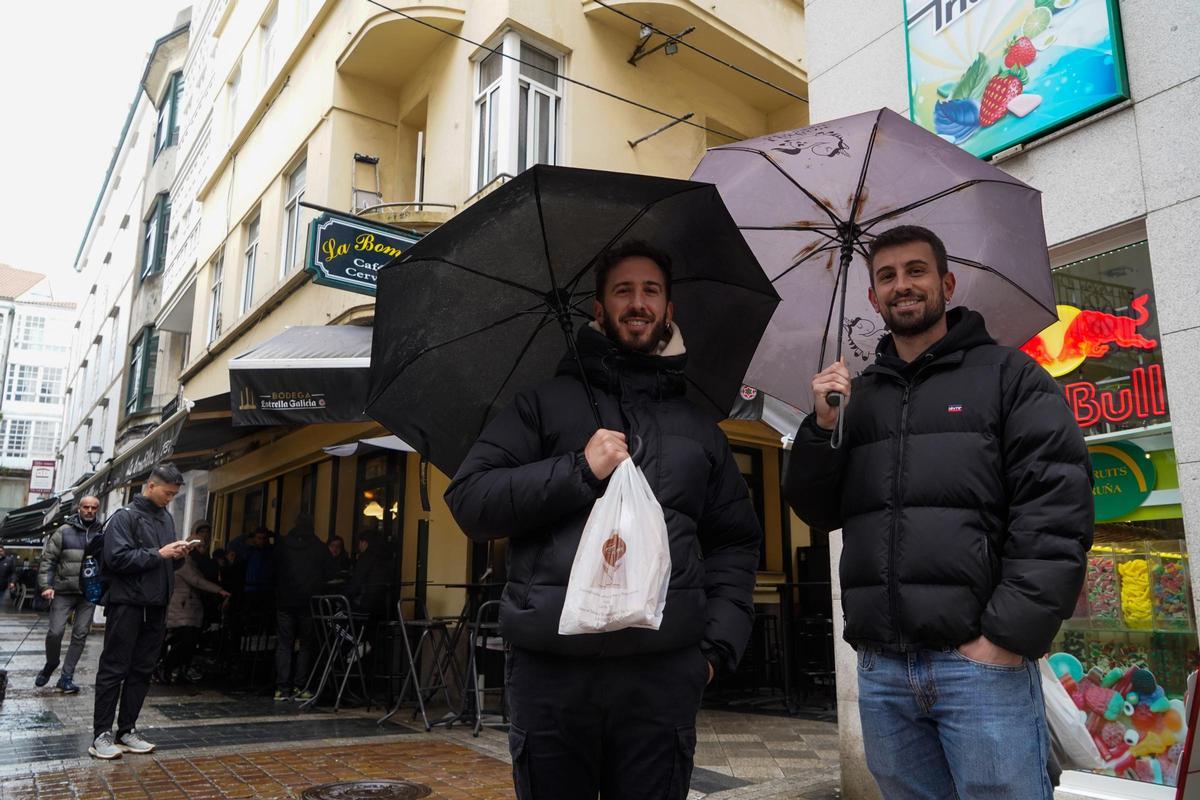 David y Emanuele, de Madrid, en la calle Galera.