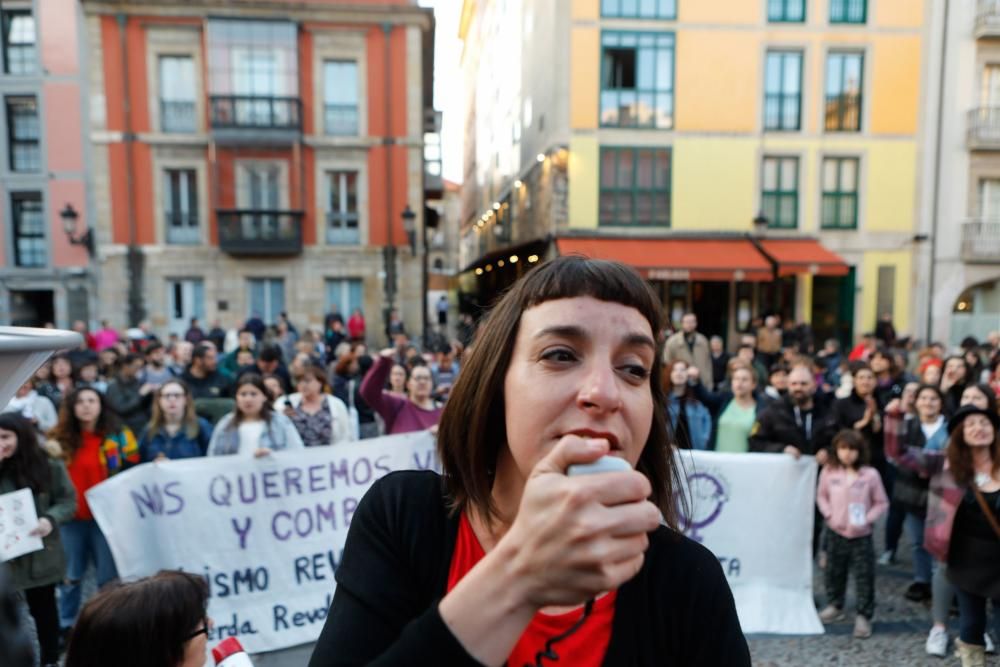 Manifestación por la condena a los integrantes de "La Manada" en Gijón.