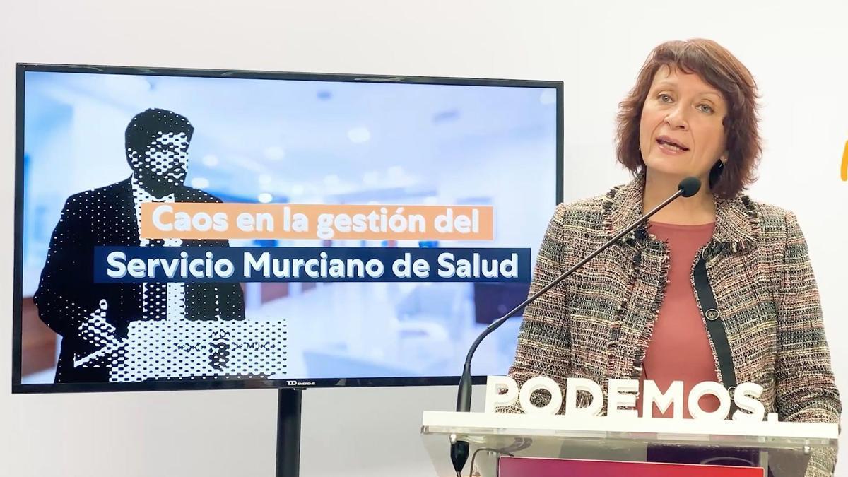 La portavoz autonómica de Podemos, María Marín.