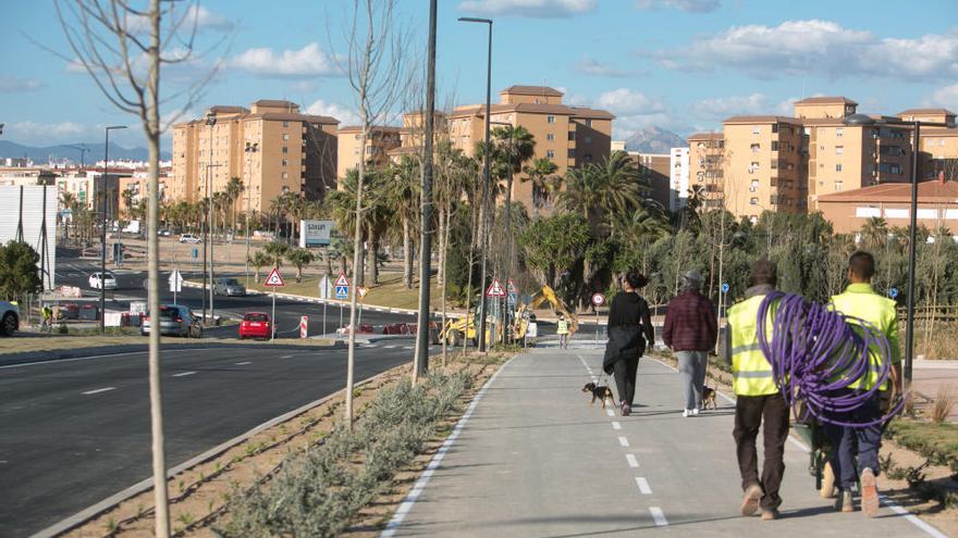 El Consell abre mañana al tráfico el tramo de la Vía Parque entre Lorenzo Carbonell y el Palmeral