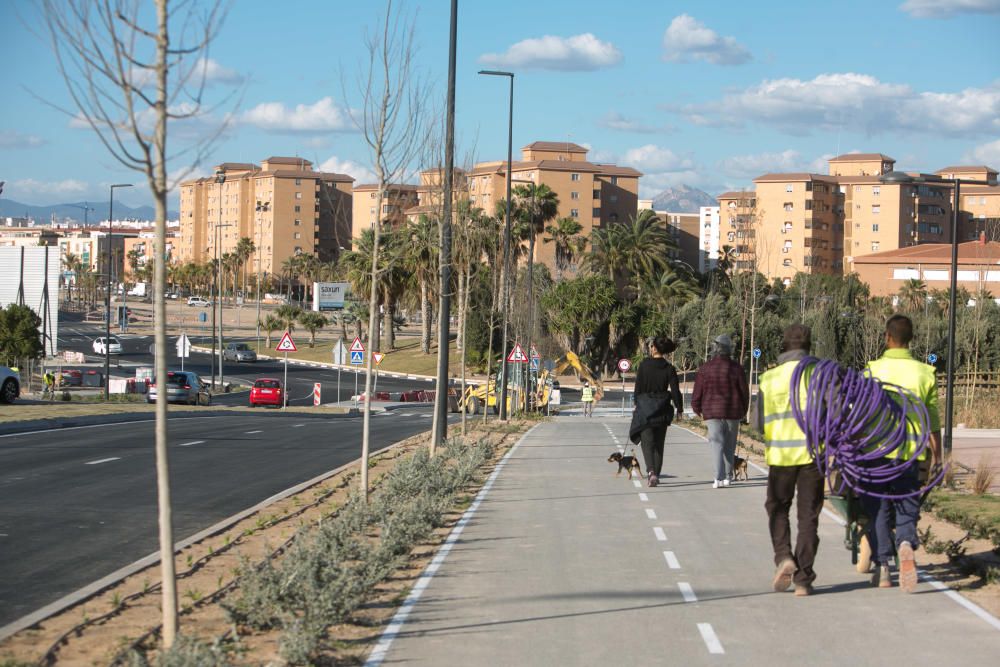 El Consell abre mañana al tráfico el tramo de la Vía Parque entre Lorenzo Carbonell y el Palmeral