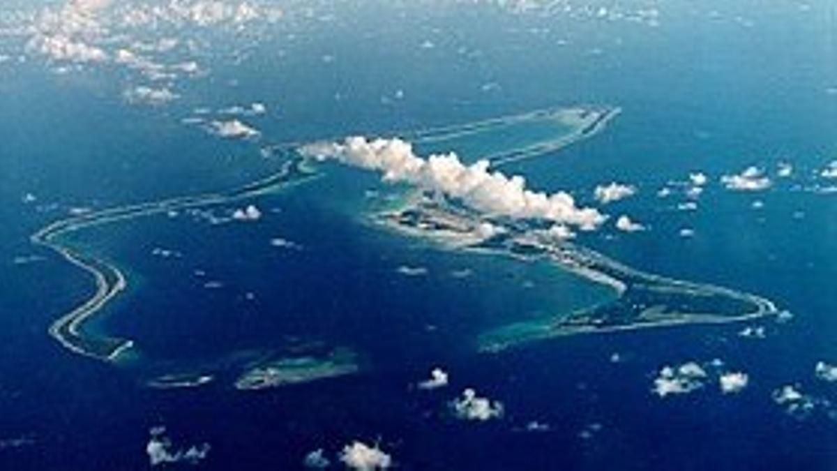 Imagen aérea del Archipiélago de Chagos.