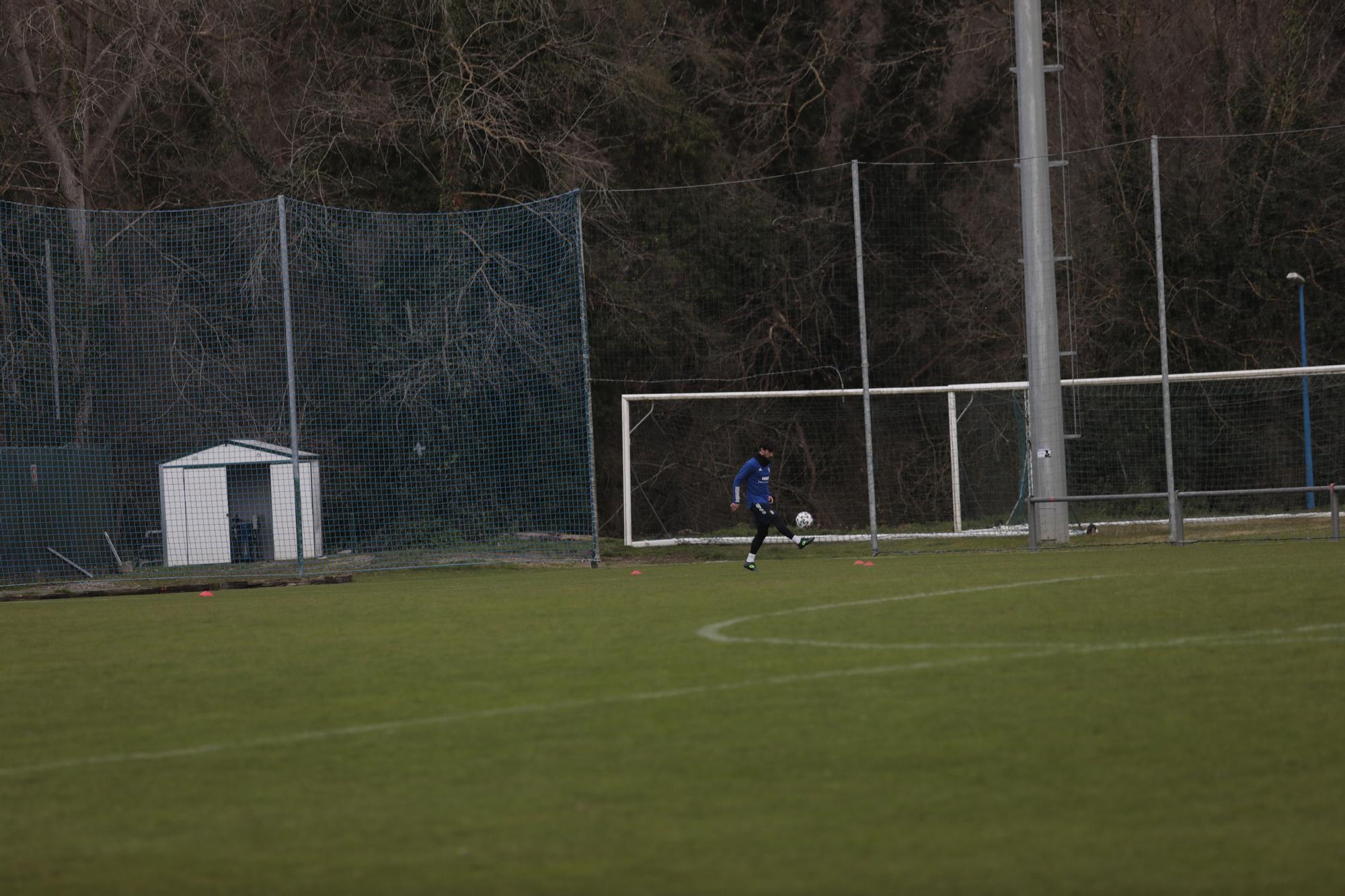 Último entrenamiento del año del Real Oviedo