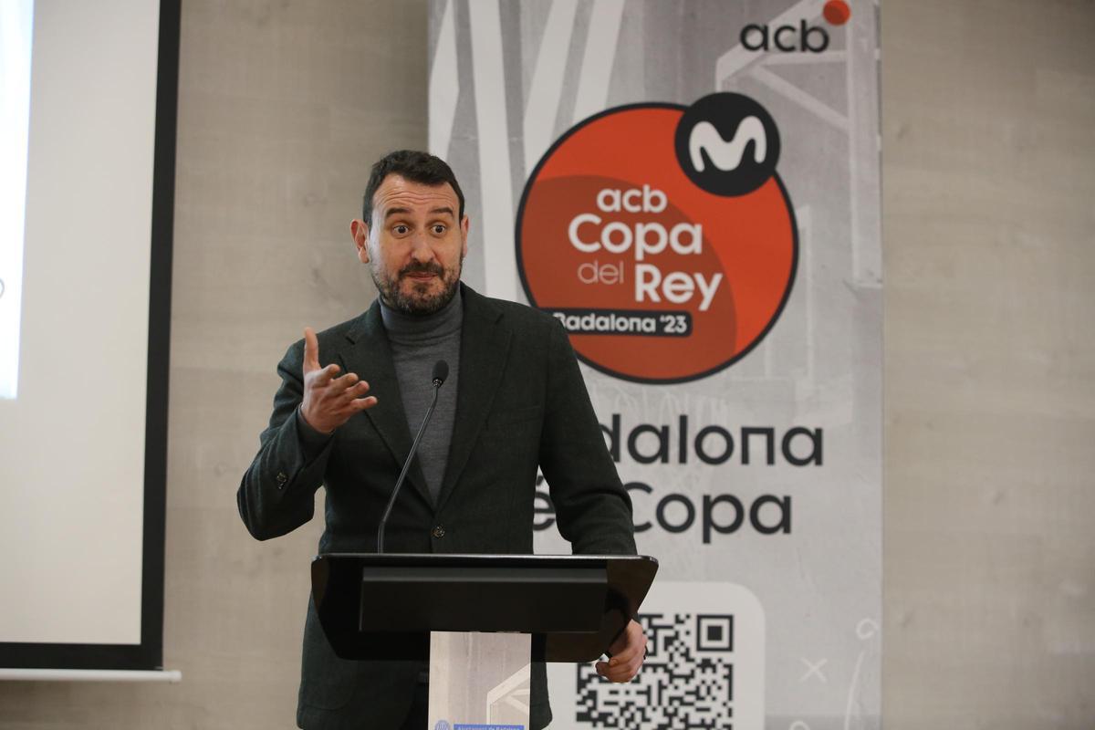 El alcalde de Badalona, Rubén Guijarro, en la presentación del proyecto local de la Copa del Rey en el Hotel Marina. El alcalde de Badalona, Rubén Guijarro, en la presentación del proyecto local de la Copa del Rey en el Hotel Marina.