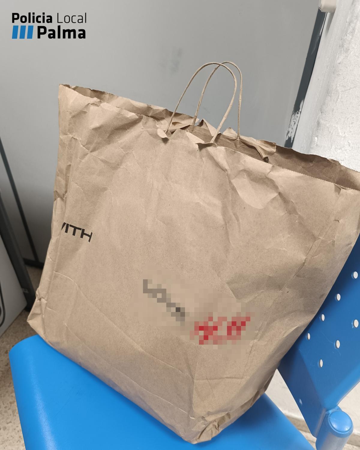 Exterior de la 'bolsa búnker' utilizada por dos jóvenes para robar en un centro comercial de Palma,