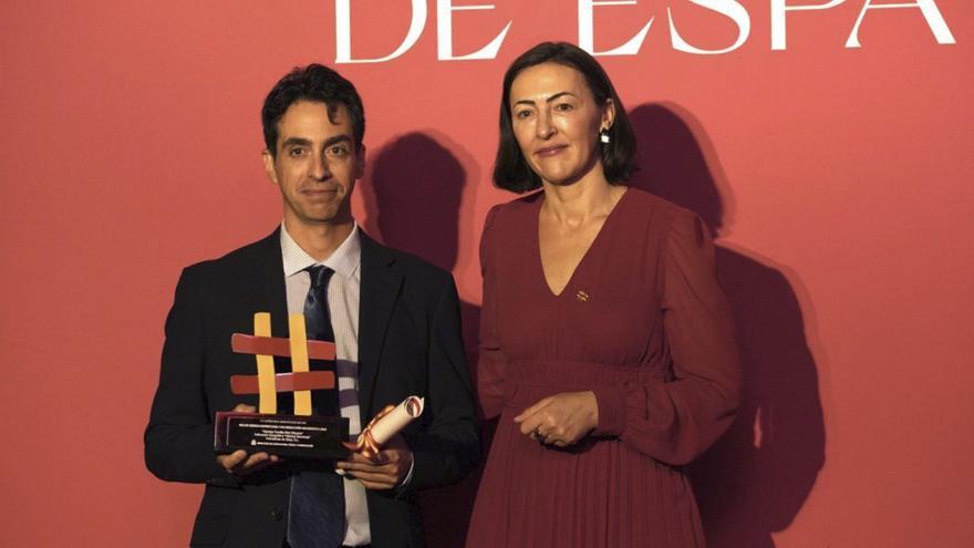 Bartolomé Marí Mayans recoge el premio otorgado por el Ministerio de Agricultura. | F.M.M.