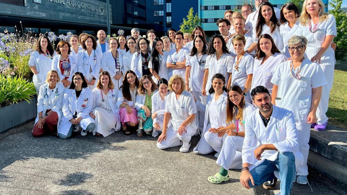 El equipo del Servicio de Hematología del Álvaro Cunqueiro.