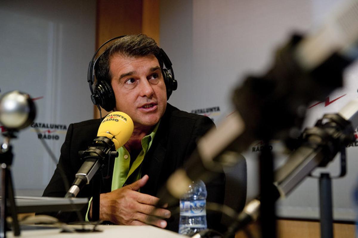 L’expresident del Barça Joan Laporta, durant una entrevista a ’El Matí’ de Catalunya Ràdio, el setembre passat. L’expresident del Barça Joan Laporta, durant una entrevista a ’El Matí’ de Catalunya Ràdio, el setembre passat.