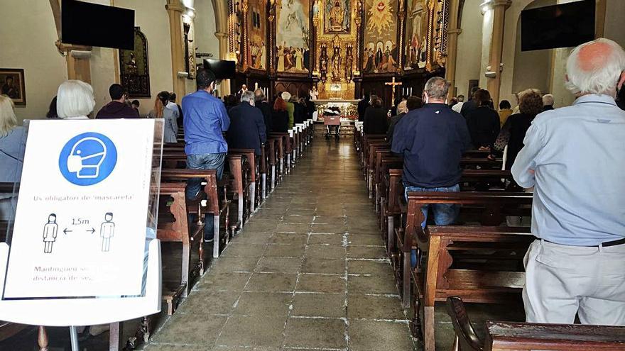 El funeral, ahir, a l&#039;església de Sant Martí.