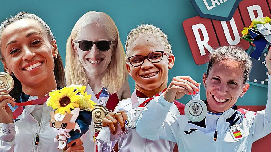 Las cuatro medallistas olímpicas gallegas visitan “Land Rober”