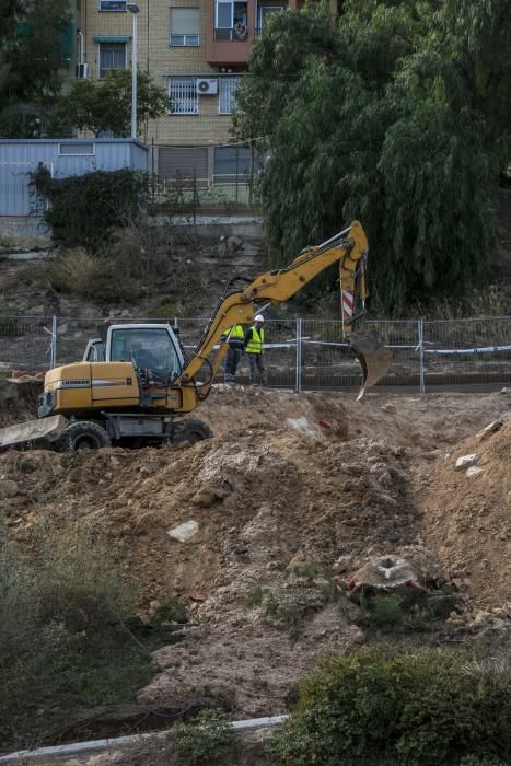 Fuga de agua en la ladera del Vinalopó