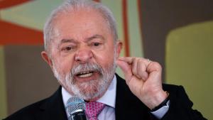 El presidente de Brasil, Luis Inácio Lula da Silva, durante una intervención en el palacio presidencial este jueves.