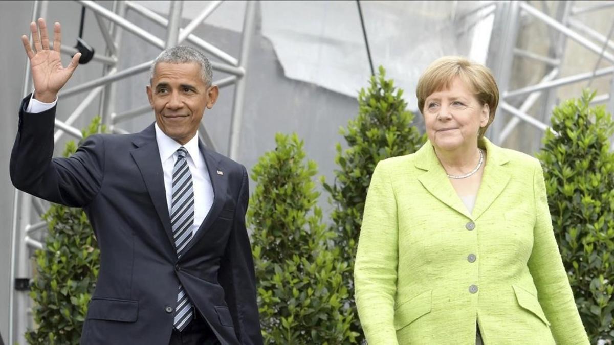 Obama y Merkel, en Berlín