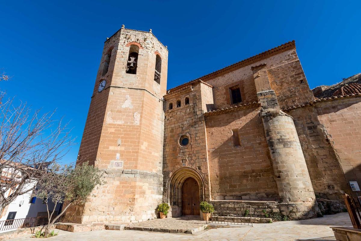 Iglesia de Alpuente, municipio de Valencia elegido como Pueblo Más Bonito de España.