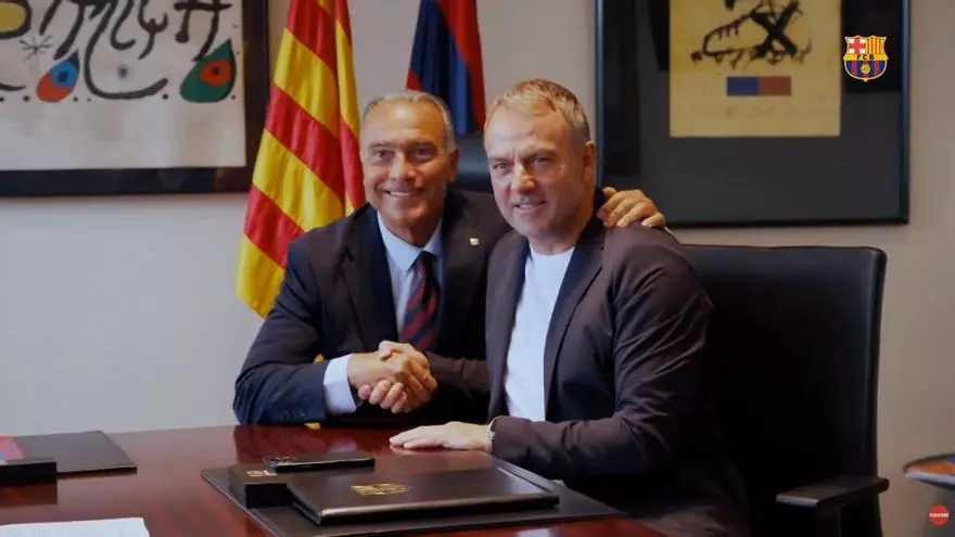 ¡Hansi Flick renueva con el Barça hasta 2028!