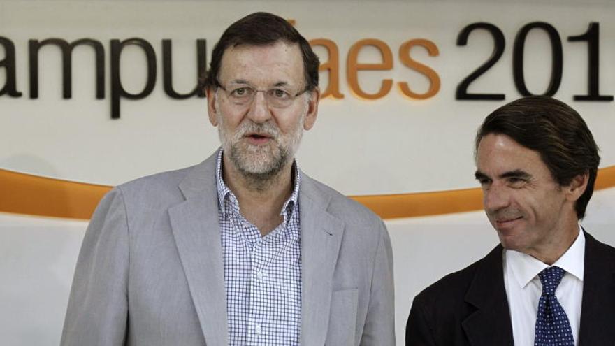 Rajoy y Aznar en la clausura del campus FAES.