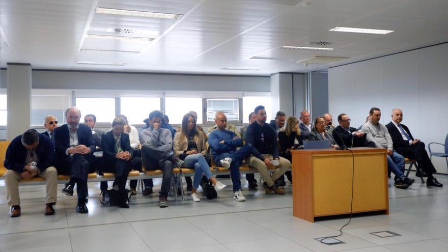 Banquillo de los acusados del juicio por el caso Blasco.