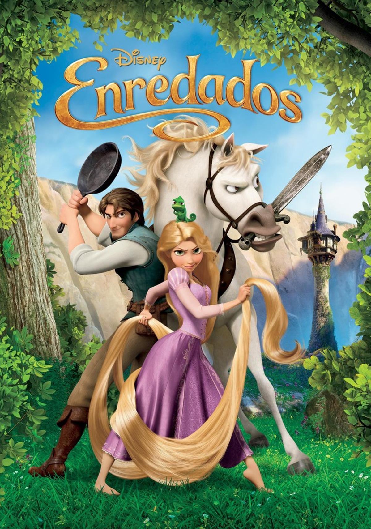 Portada de la película animada "Enredados" de Disney