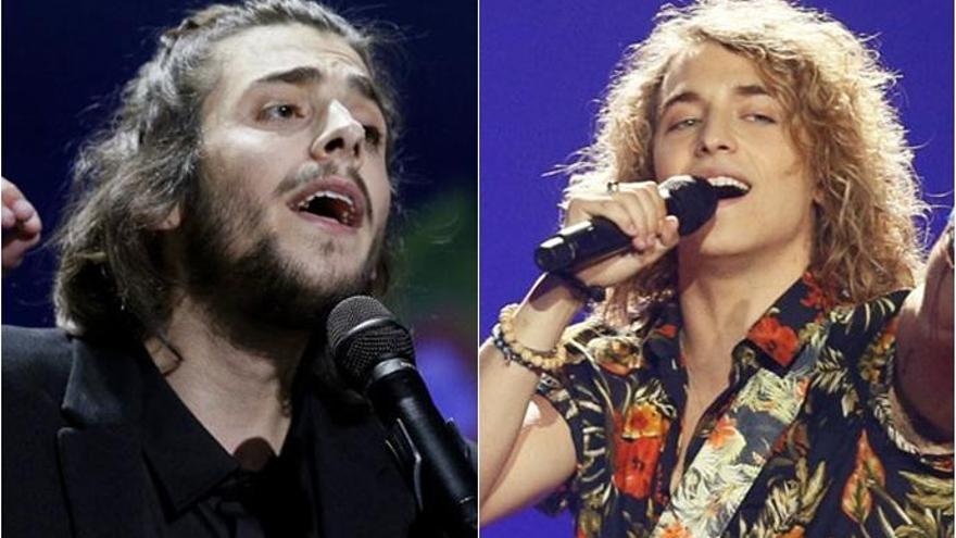 Salvador Sobral, cantante de Portugal, y Manel Navarro.