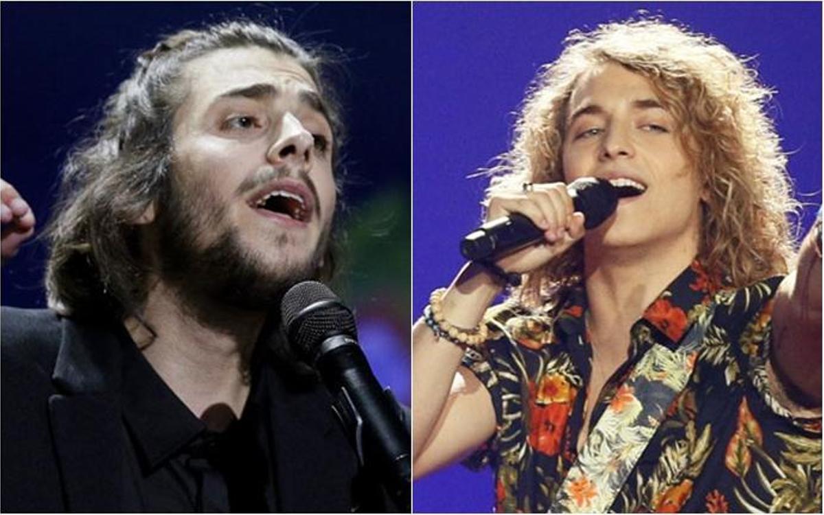 Salvador Sobral, cantante de Portugal, y Manel Navarro.
