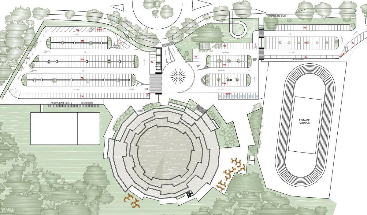 Proyecto de urbanización del entorno del Multiusos de Bastiagueiro.