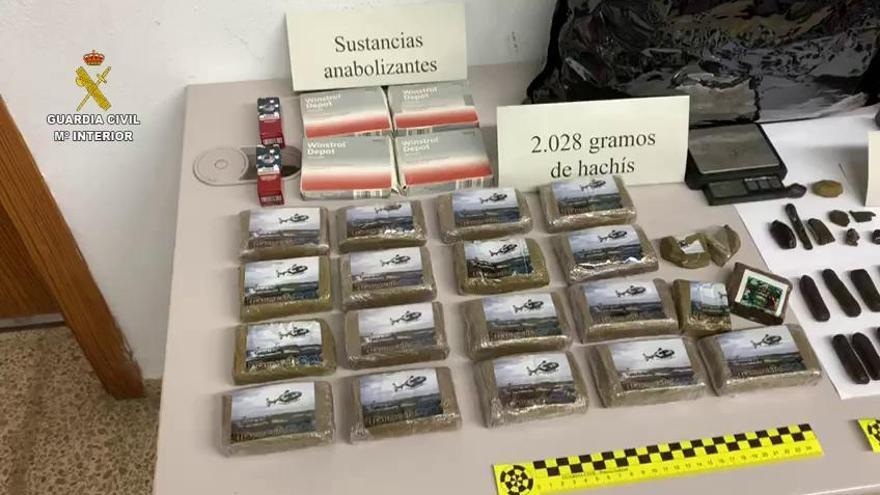 La Guardia Civil interviene ocho kilos de hachís, marihuana y anfetaminas en s'Arenal de Llucmajor